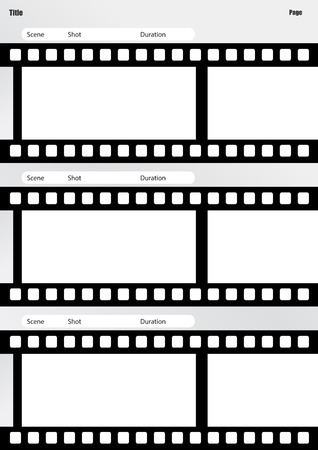 Professional of film storyboard template for easy to present the process of story.のイラスト素材