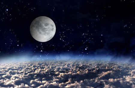 galaxy planet in the sky of space night backgroundの写真素材