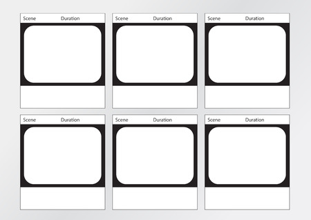 Professional of film storyboard templateのイラスト素材