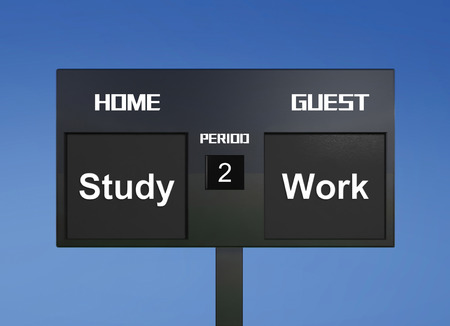 study or work scoreboard display the goal resultの写真素材