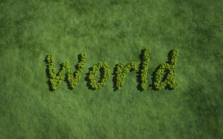 text create by tree for the natural conceptの写真素材