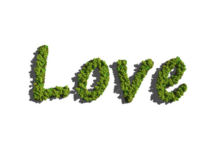 text create by tree for the natural conceptの写真素材