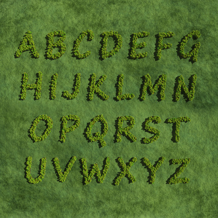 text create by tree for the natural conceptの写真素材