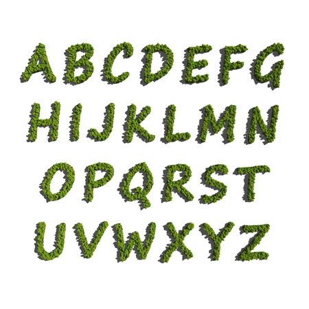 text create by tree for the natural conceptの写真素材