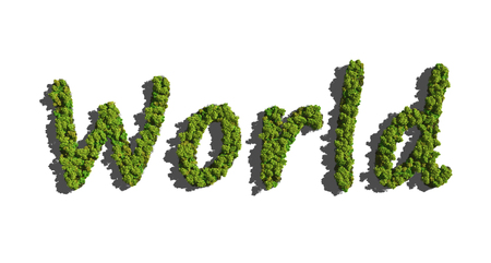 text create by tree for the natural conceptの写真素材
