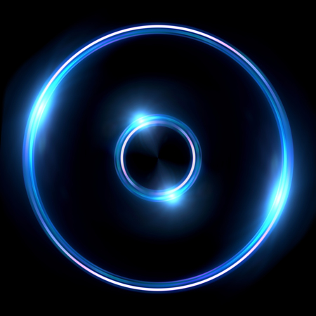 beautiful double ring lens flare effect is simple to use add on backgroundの写真素材