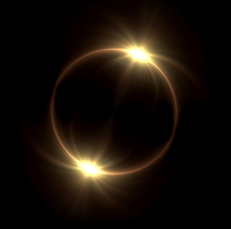 beautiful solar ring lens flare effect is simple to use add on backgroundの写真素材