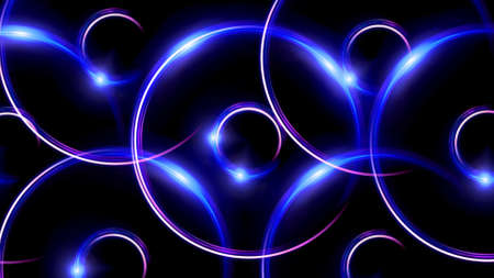 The circle shape of ring lens flares with dark backgroundの写真素材