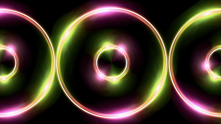 The circle shape of ring lens flares with dark backgroundの写真素材