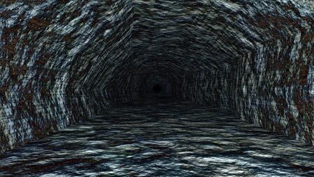 the mystery of secret rock tunnel backgroundの写真素材
