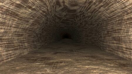 the mystery of secret rock tunnel backgroundの写真素材