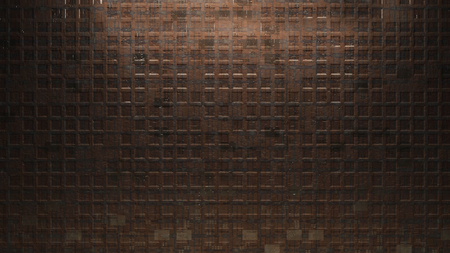 the metal square background with abstract patternの写真素材