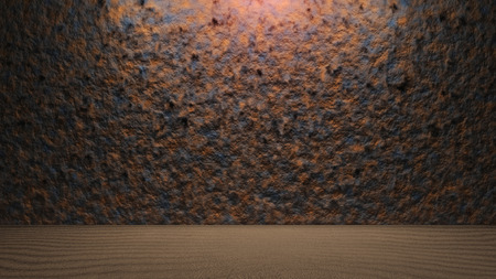 surface of the rock representing the old stone wall styleの写真素材