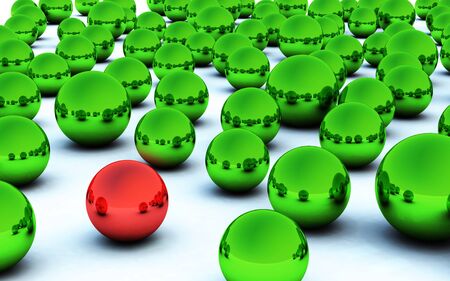 The Abstract background made of Metallic 3D bearing ballsの写真素材