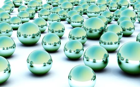The Abstract background made of Metallic 3D bearing ballsの写真素材