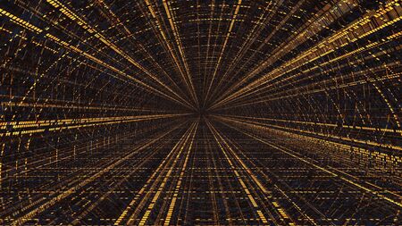 the futuristic electric tunnel の写真素材