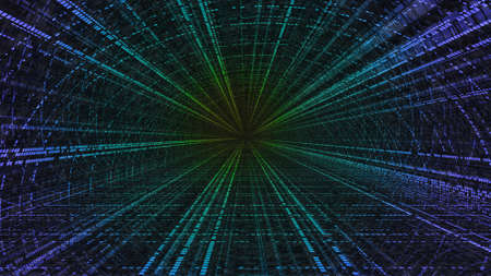 the futuristic electric tunnel の写真素材