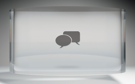 The futuristic crystal Display of social network icon background imageの写真素材