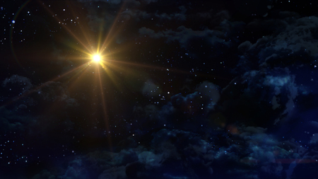 the night sky with star backgroundの写真素材