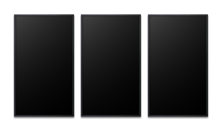 blank of vertical flat screen for keying any promotion of displayの写真素材