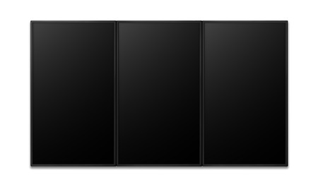 blank of vertical flat screen for keying any promotion of displayの写真素材