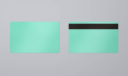 Credit or debit card template with grey background,To apply any concept for business transaction , gift card, vip and discount card illustration.の写真素材