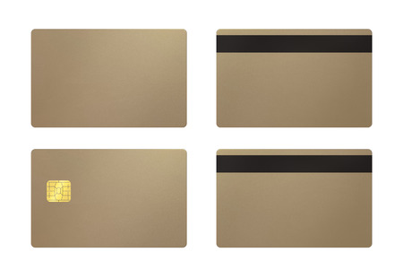 Credit or debit card template with white background,To apply any concept for business transaction , gift card, vip and discount card illustration.の写真素材