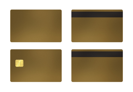Credit or debit card template with white background,To apply any concept for business transaction , gift card, vip and discount card illustration.の写真素材
