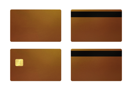 Credit or debit card template with white background,To apply any concept for business transaction , gift card, vip and discount card illustration.の写真素材