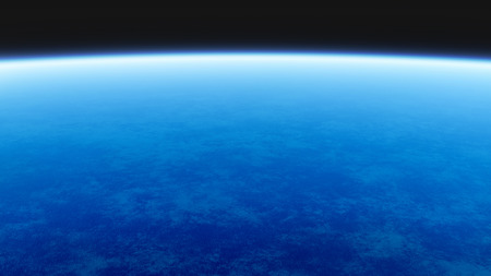 Dramatic concept of 3D earth in space sceneの写真素材