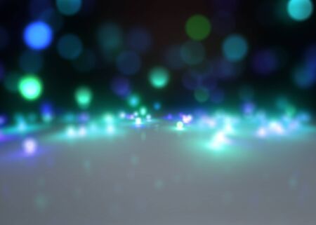 3d rendering of glitter sparkles rays lights bokeh background.の写真素材