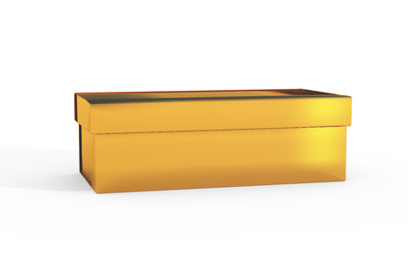 golden box case template by 3D renderingの写真素材