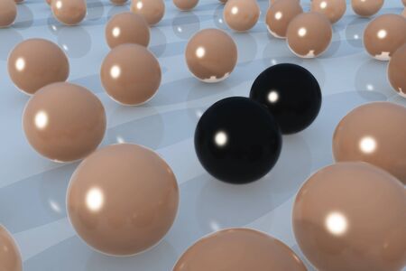 The Abstract ball background made of 3d Spheres for skin care conceptの写真素材