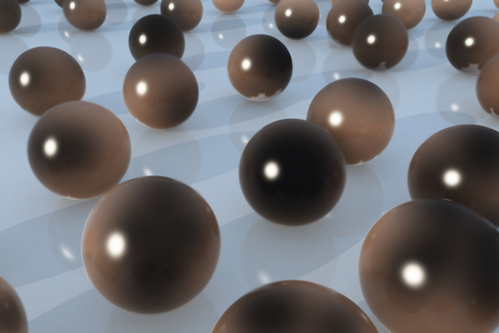 The Abstract ball background made of 3d Spheres for skin care conceptの写真素材