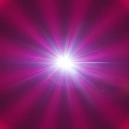 the round shape of colorful spectrum and star flareの写真素材