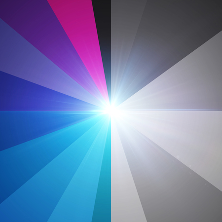 the round shape of colorful spectrum and lens flareの写真素材