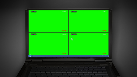 CCTV Security Camera with timecode effectの写真素材
