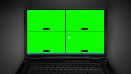 CCTV Security Camera with timecode effectの写真素材
