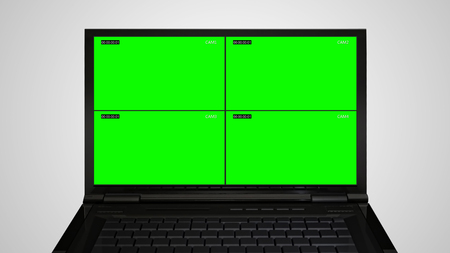 CCTV Security Camera with timecode effectの写真素材