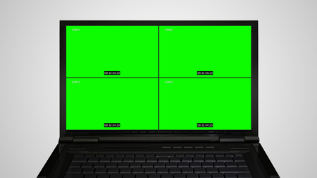 CCTV Security Camera with timecode effectの写真素材
