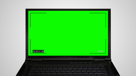 CCTV Security Camera with timecode effect , easy to use color key to replace your videoの写真素材