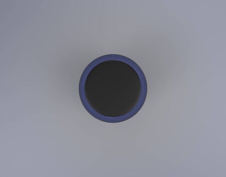 skin care product with plastic cap of cosmetic jar top view by 3D renderingの写真素材