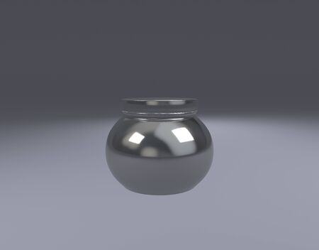 silver jar product pack front viewの写真素材