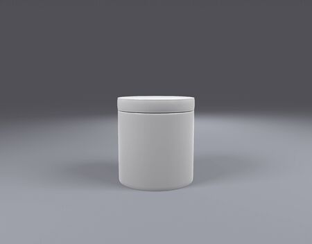3D white plastic jarの写真素材