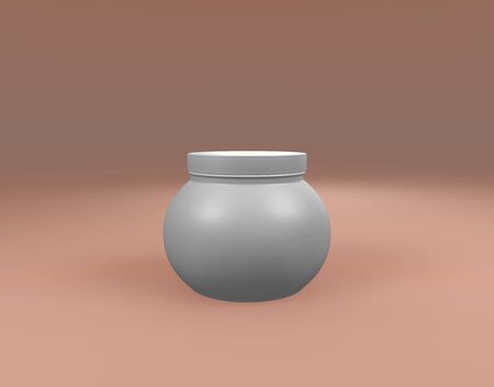 3D Plastic Jar   front viewの写真素材