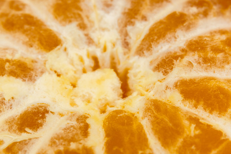 Ripe and fresh mandarin isolated on white background. Close-up, macro. Citrusの写真素材