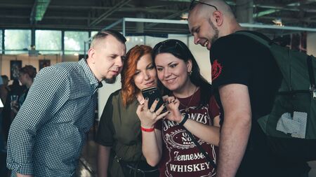 05.16.2019 - Kiyv, Ukraine: Tattoo festival. Millennials with tattoo on them body are coming on the...