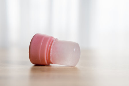 Natural eco crystal alum deodorant. Environmentally friendly lifestyle, personal hygiene and health care conceptの写真素材