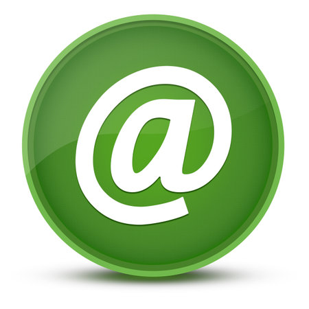 Emaill address luxurious glossy green round button abstract illustrationの写真素材