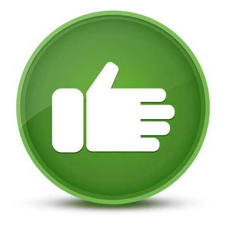 Like luxurious glossy green round button abstract illustrationの写真素材